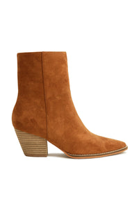 Suede Western Block Heel Ankle Boots – ARISA-01