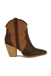 Western Block Heel Ankle Boots AUTUMN-02