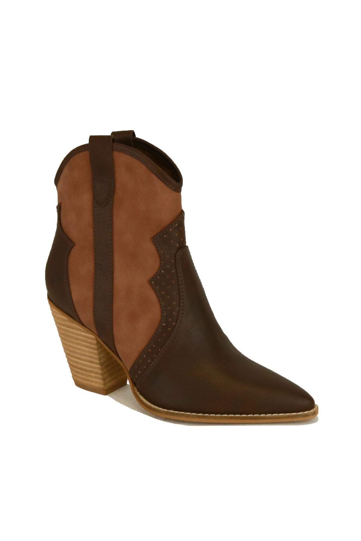 Western Block Heel Ankle Boots AUTUMN-02