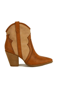 Western Block Heel Ankle Boots AUTUMN-02