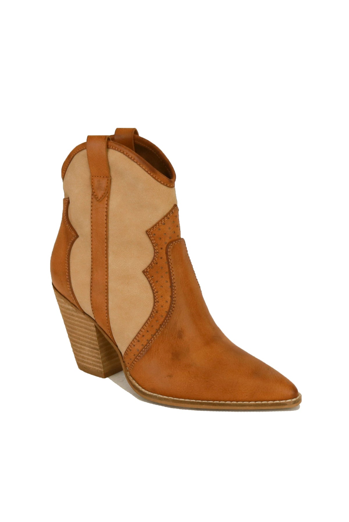 Western Block Heel Ankle Boots AUTUMN-02