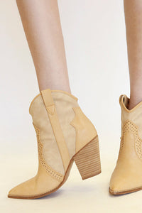 Western Block Heel Ankle Boots AUTUMN-02