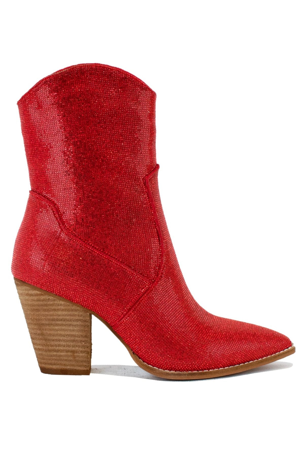 Women’s Sparkle Block Heel Ankle Boots – AUTUMN-06NC