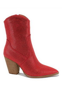 Women’s Sparkle Block Heel Ankle Boots – AUTUMN-06NC