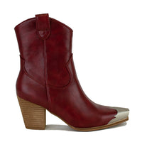 Western Toe Cap Ankle Boots DAKOTA-01