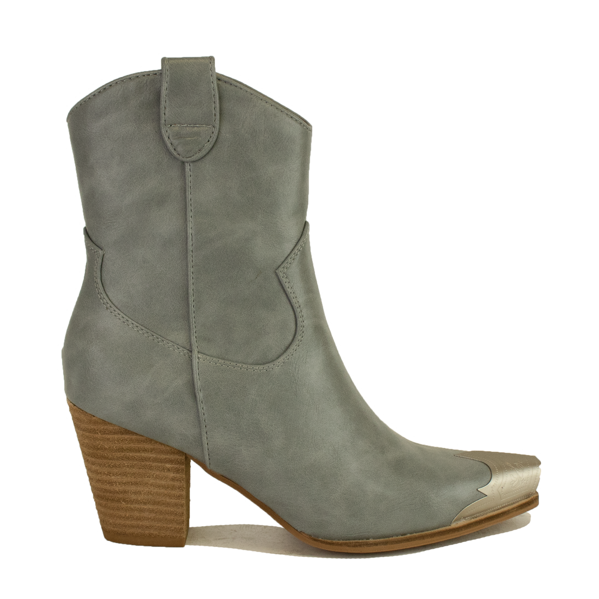 Western Toe Cap Ankle Boots DAKOTA-01