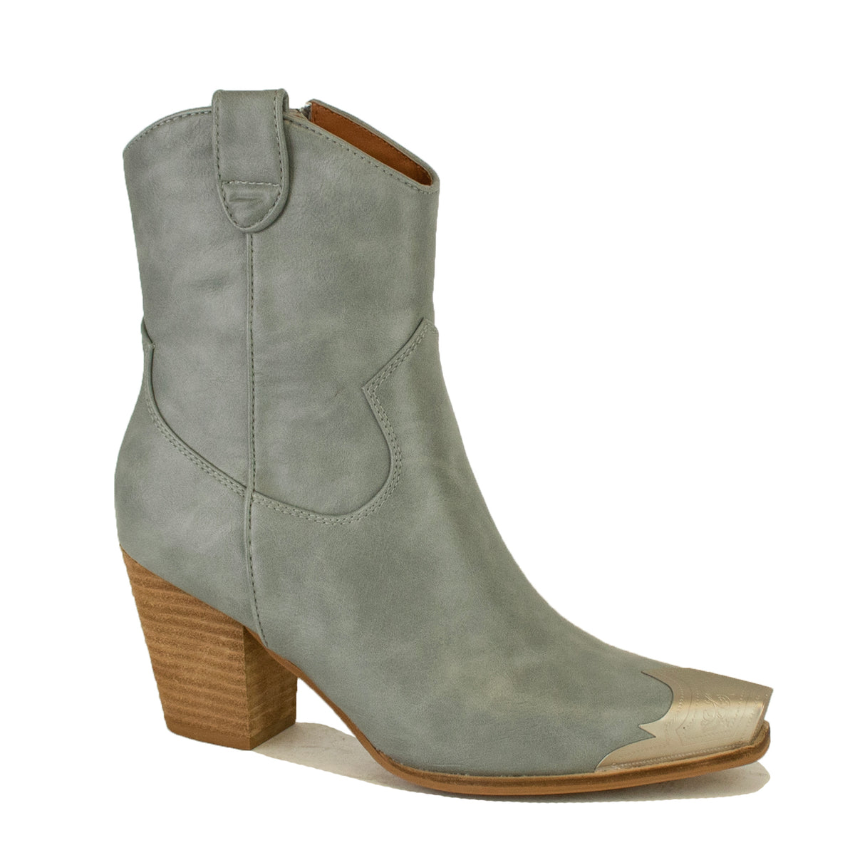 Western Toe Cap Ankle Boots DAKOTA-01