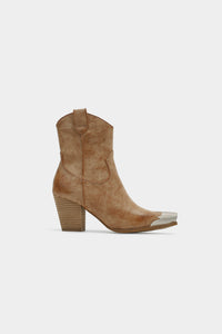 Western Toe Cap Ankle Boots DAKOTA-01