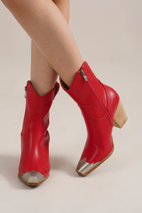 Western Toe Cap Ankle Boots DAKOTA-01