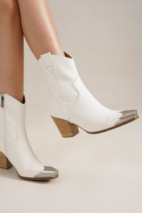 Western Toe Cap Ankle Boots DAKOTA-01