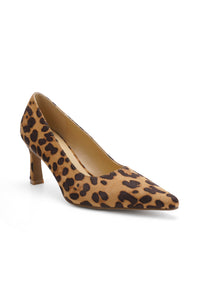 Leopard Animal Print Pointed-Toe Mid-Heel Pumps TRINEE-05