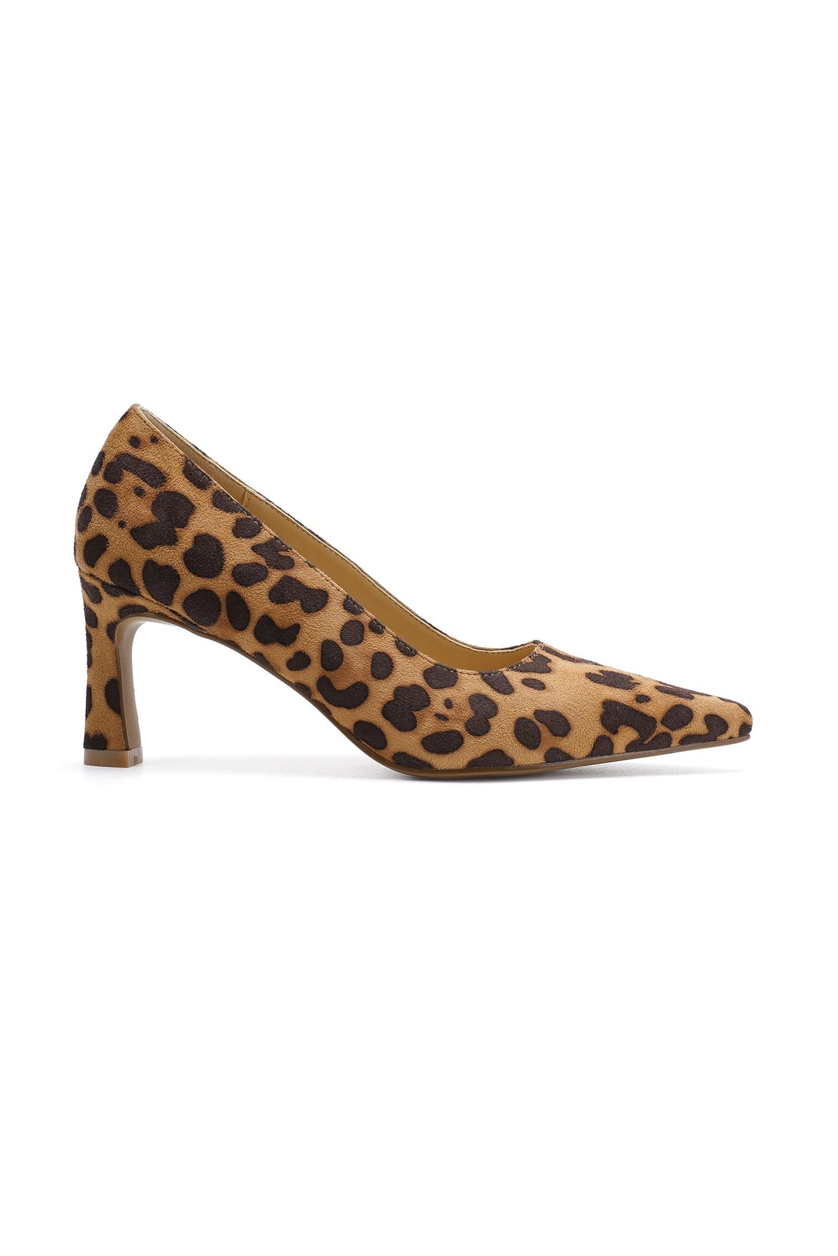 Leopard Animal Print Pointed-Toe Mid-Heel Pumps TRINEE-05