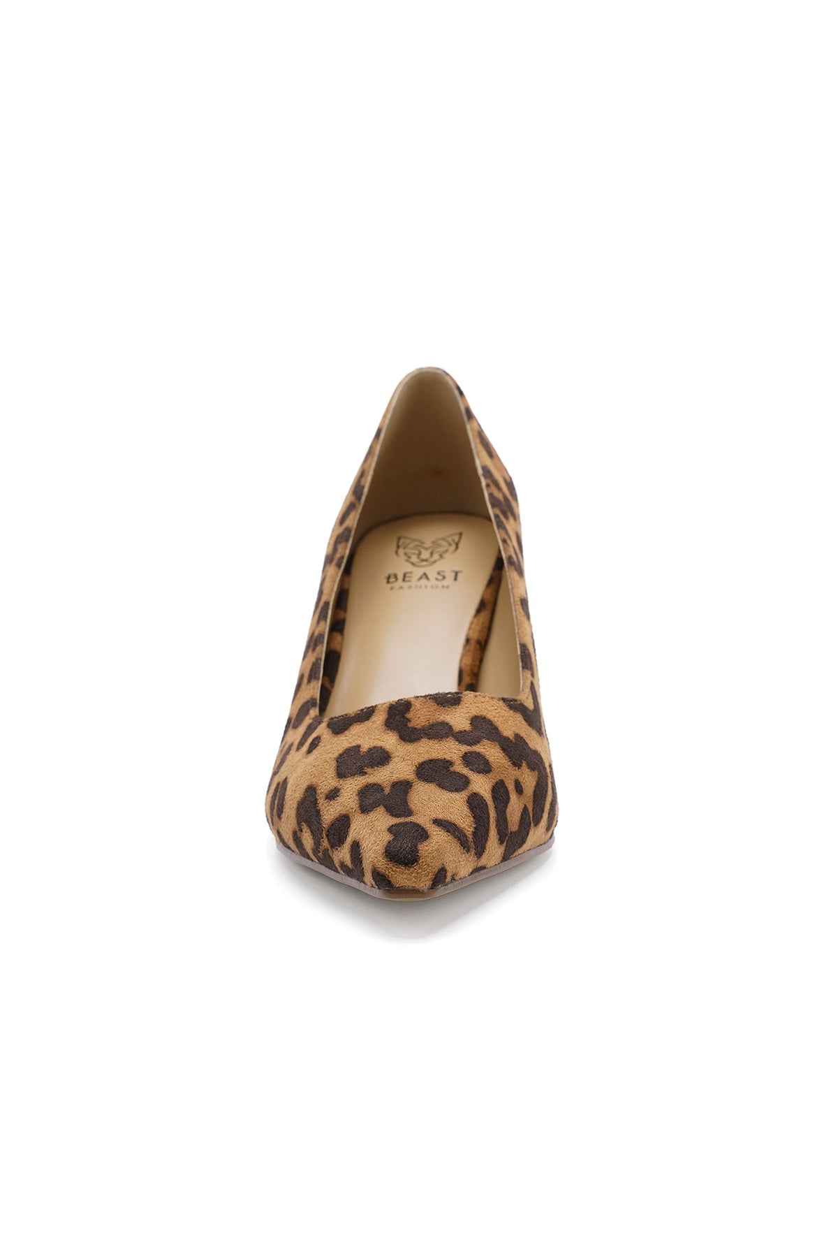 Leopard Animal Print Pointed-Toe Mid-Heel Pumps TRINEE-05