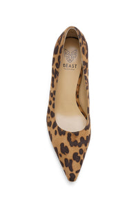 Leopard Animal Print Pointed-Toe Mid-Heel Pumps TRINEE-05